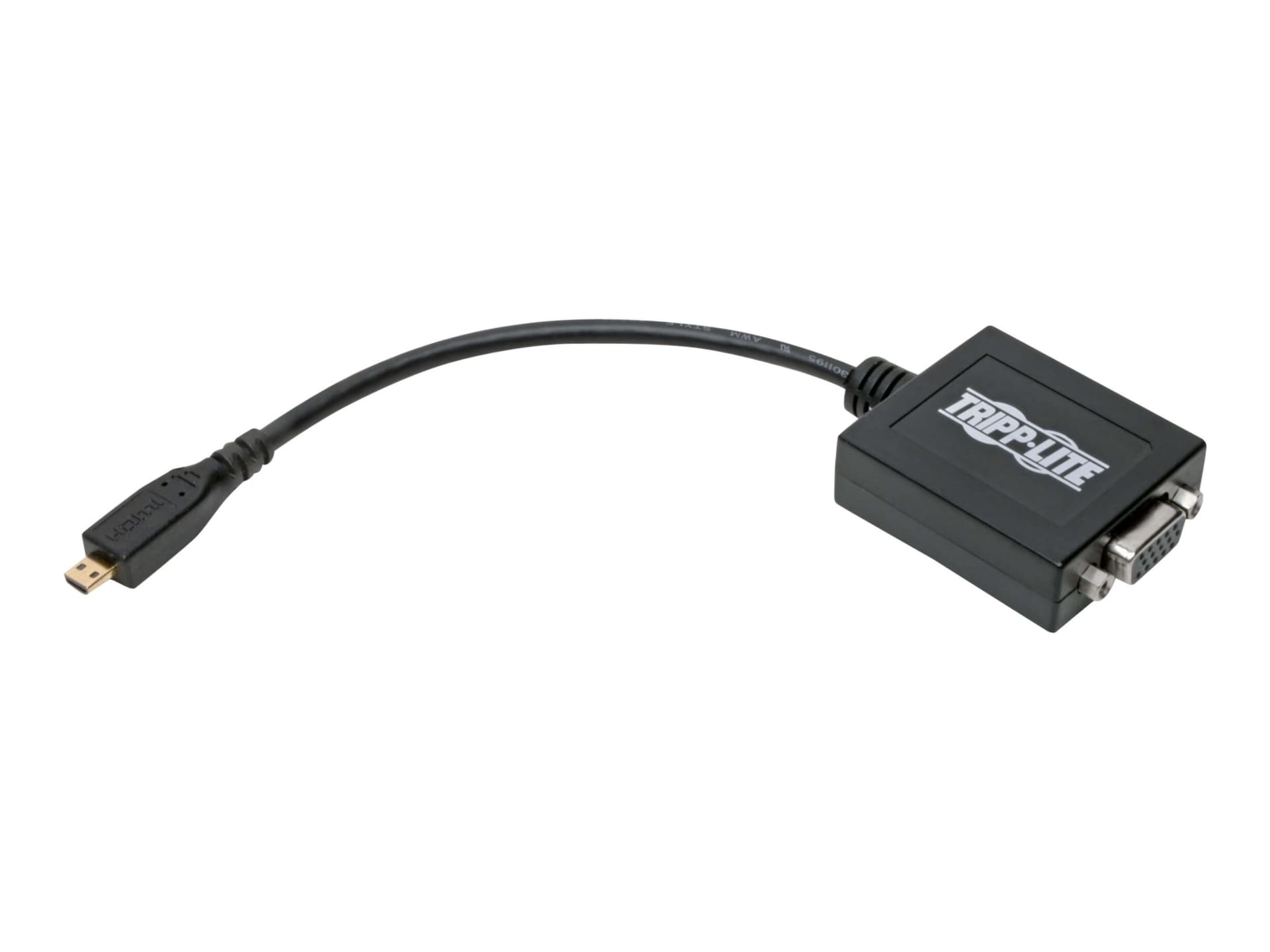 Tripp Lite Micro HDMI to VGA + Audio Converter Smartphone Tablet Ultrabook
