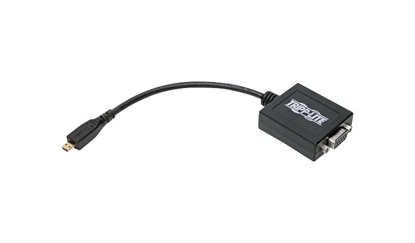 Tripp Lite Micro HDMI to VGA Adapter Converter with Audio Smartphone / Tablet / Ultrabook - video converter - black