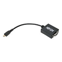 Tripp Lite Micro HDMI to VGA Adapter Converter with Audio Smartphone / Tablet / Ultrabook - video converter - black