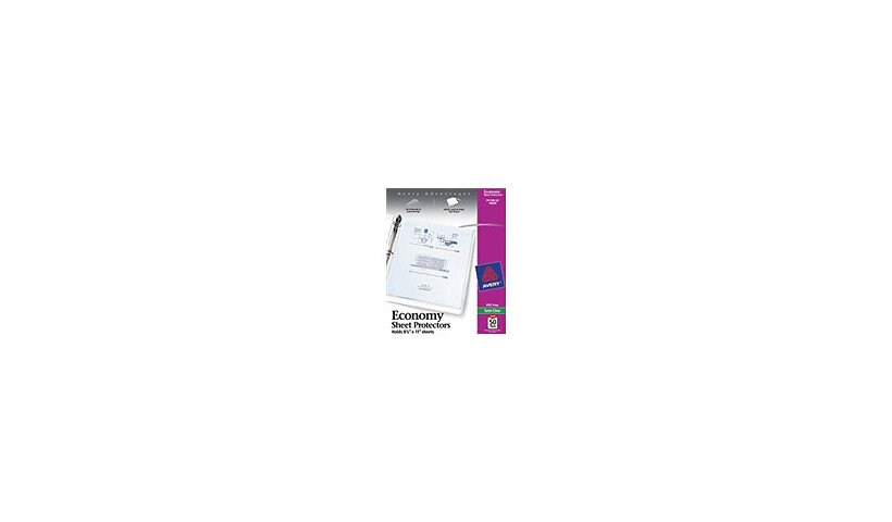 Avery Economy - sheet protector - for Letter - semi-transparent clear (pack