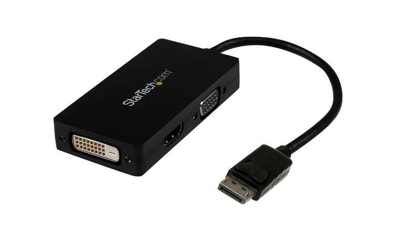 mestre pasta sammensatte StarTech.com 3-in-1 DisplayPort Adapter - DP to VGA, DVI or HDMI Converter  - DP2VGDVHD - Monitor Cables & Adapters - CDW.com