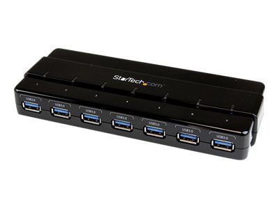 StarTech.com 7 Port USB 3.0 Hub 5Gbps 7x USB-A - Desktop - Bus/Self Powered  - ST7300USB3B - USB Hubs 