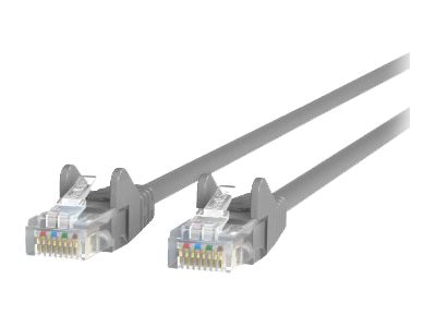 Belkin Cat5e/Cat5 6ft Grey Snagless Ethernet Patch Cable, PVC, UTP, 24 AWG, RJ45, M/M, 350MHz, 6'
