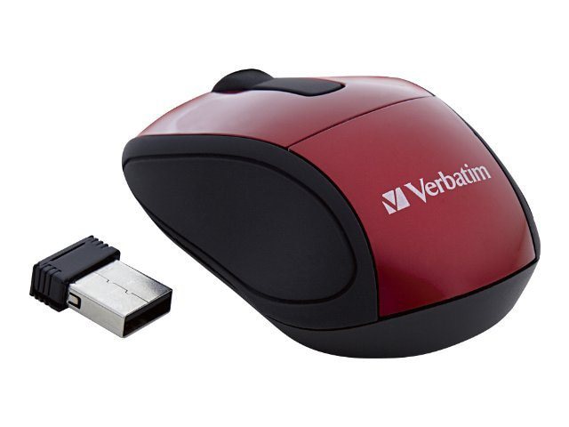 Verbatim Wireless Mini Travel Mouse - mouse - 2.4 GHz - red
