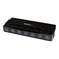 StarTech.com 7 Port SuperSpeed USB 3.0 Hub - 5Gbps - Desktop USB Hub with Power Adapter - Black