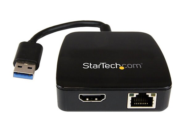StarTech.com Travel Adapter for Laptops - HDMI & Gigabit Ethernet - USB 3.0