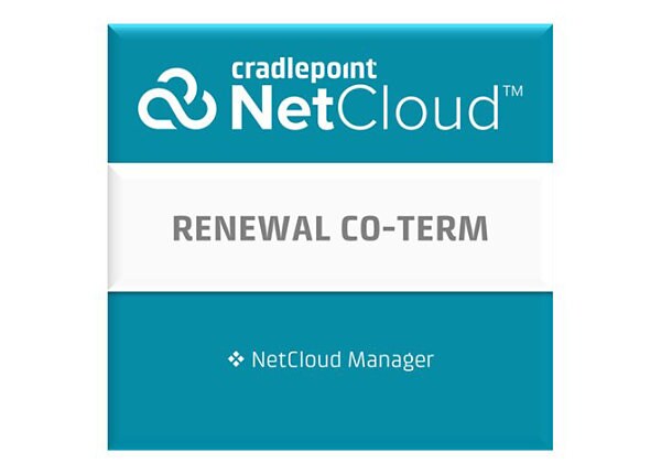 Cradlepoint NetCloud Manager Standard - subscription license Co-termination (renewal) - 1 license