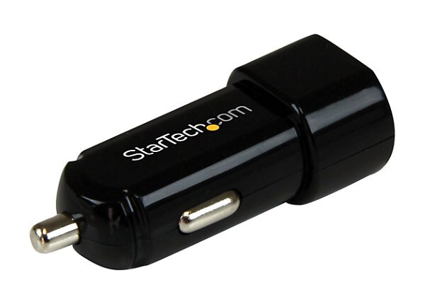 StarTech.com Dual-port USB car charger - 17W/3.4A - black car power adapter