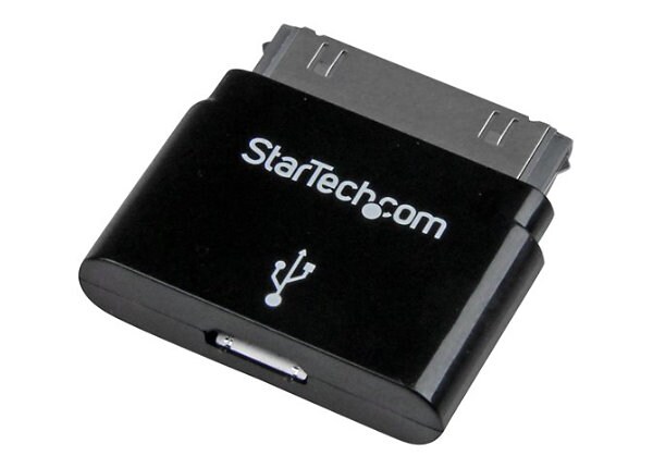 StarTech.com Black Apple 30-pin Dock to Micro USB Adapter iPhone iPod iPad - charging / data adapter