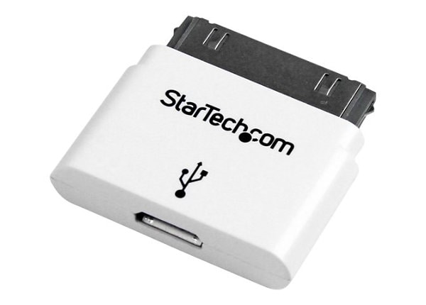 StarTech.com White Apple 30-pin Dock to Micro USB Adapter iPhone iPod iPad