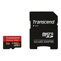Transcend Ultimate - flash memory card - 8 GB - microSDHC UHS-I