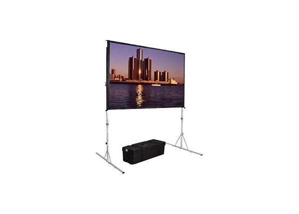 Da-Lite Fast-Fold Deluxe Screen System HDTV Format - projection screen with detachable legs - 188 in ( 188.2 in )