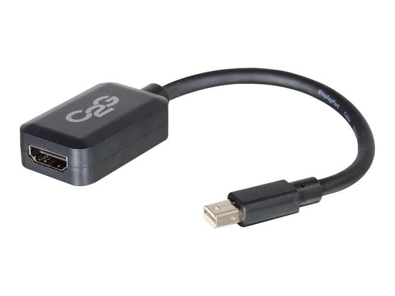 C2G Mini DisplayPort to HDMI Adapter - Mini DP to HDMI Adapter - DisplayPort 1.2 - Black - M/F