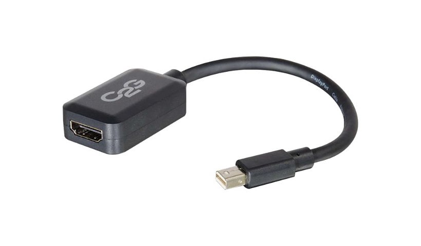 C2G Mini DisplayPort to HDMI Adapter - Mini DP to HDMI Adapter - DisplayPort 1.2 - Black - M/F