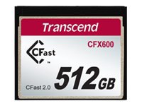 Transcend CFast 2.0 CFX600 - flash memory card - 512 GB - CFast 2.0