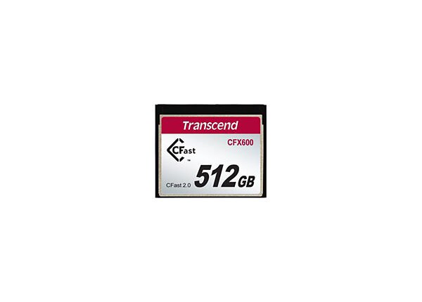 Transcend CFast 2.0 CFX600 - flash memory card - 512 GB - CFast 2.0
