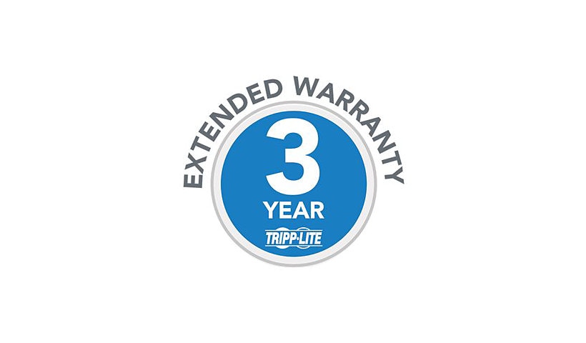 Tripp Lite 3-Year Extended Warranty for select Products - extended service agreement - 3 years