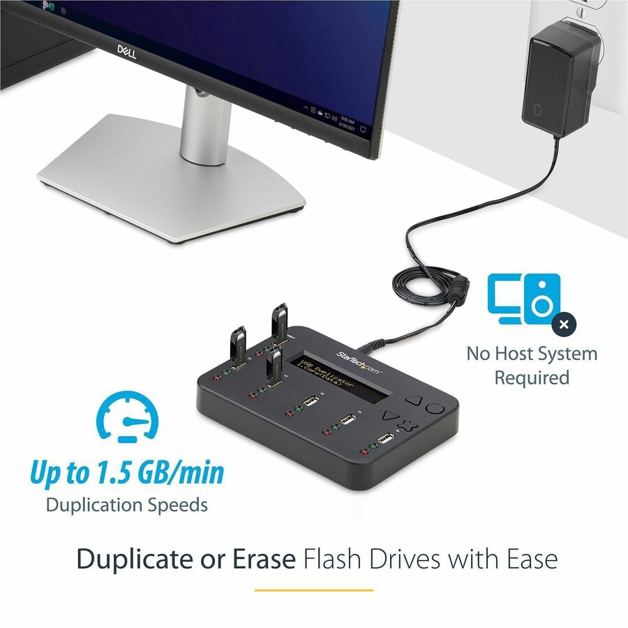 Thumbnail 2 of 6 for StarTech.com Standalone 1 to 5 USB Thumb Drive Duplicator/Eraser, USB Flash Drive Copier/Cloner, Sector-by-Sector TAA