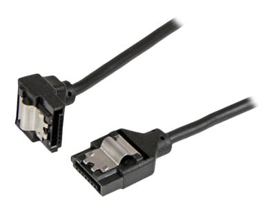 StarTech.com 12in Latching Round SATA to Right Angle SATA Serial ATA Cable