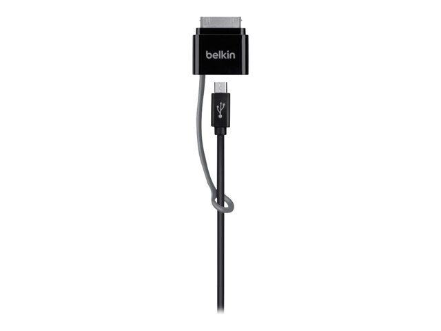 Belkin 2-in-1 ChargeSync Cable - iPad / iPhone / iPod / cellular phone charging / data cable kit