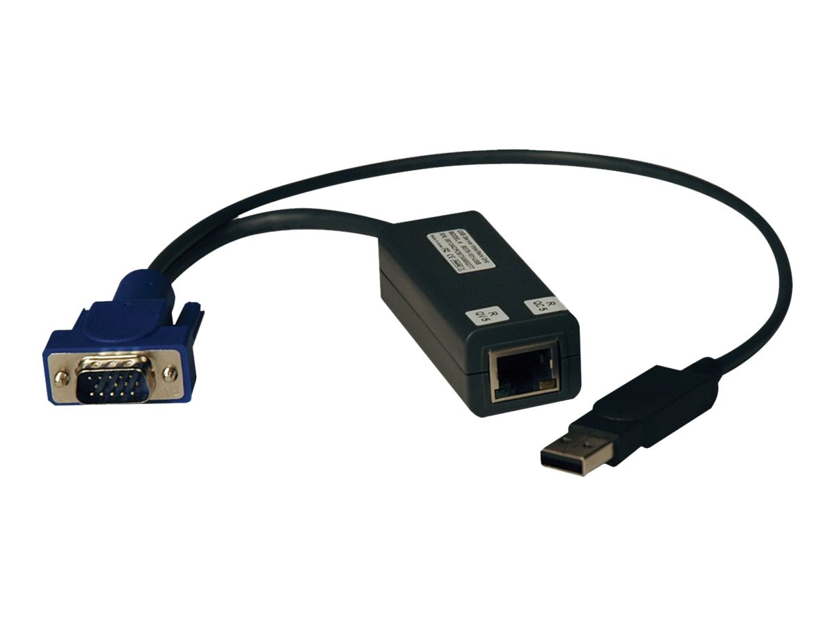 Unité d’interface de serveur USB Tripp Lite, KVM Switch, ensemble HD15 USB RJ45 8