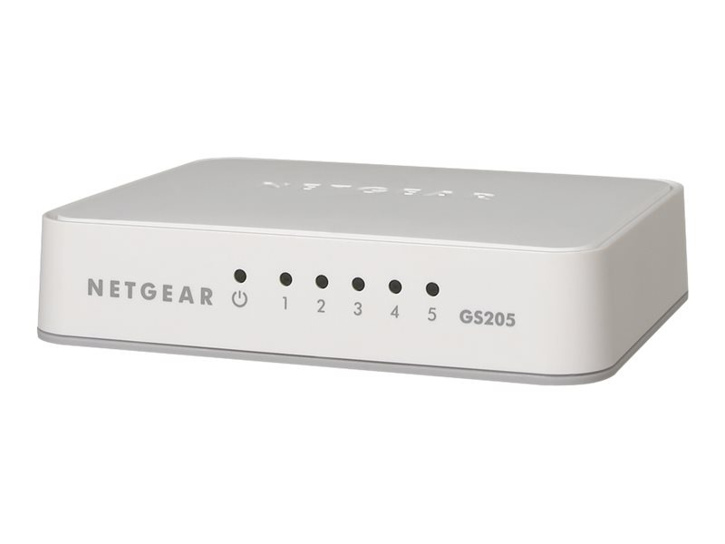 NETGEAR 5-Port Gigabit Unmanaged Switch, Desktop, 10/100/1000Mbps (GS205)