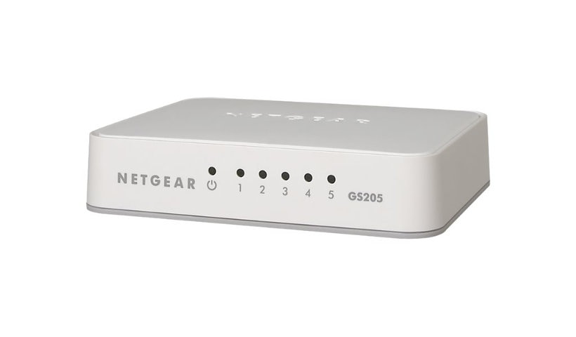 NETGEAR 5-Port Gigabit Unmanaged Switch, Desktop, 10/100/1000Mbps (GS205)