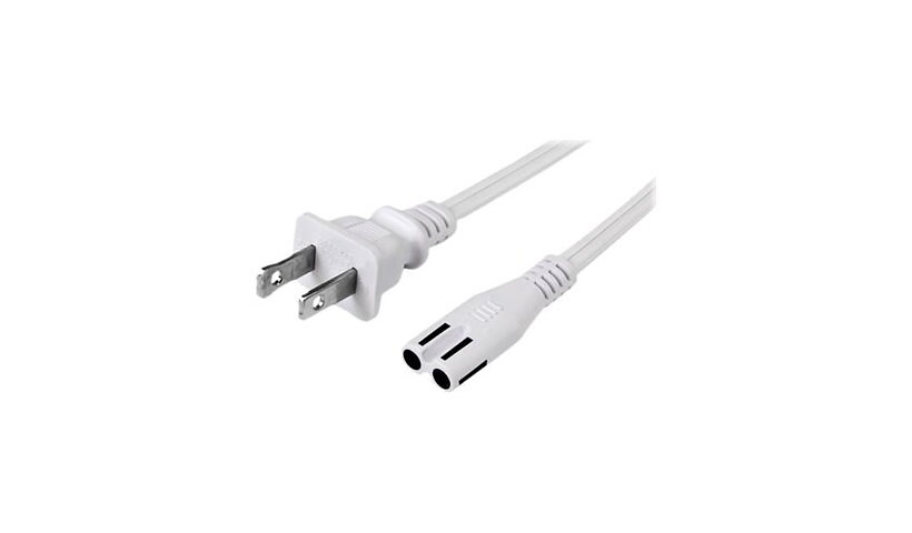 StarTech.com 6 ft White Standard Laptop Power Cord - NEMA 1-15P to C7 - 2-S