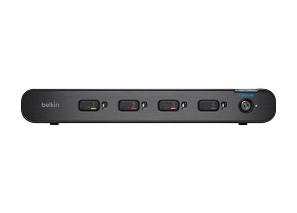 Belkin Secure Windowing KVM F1DN104Y - KVM / audio switch - 4 ports - desktop