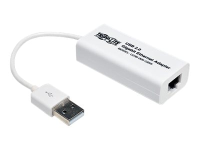 Eaton Tripp Lite Series USB 2.0 Hi-Speed to Gigabit Ethernet NIC Network Adapter White - network adapter - USB 2.0 -