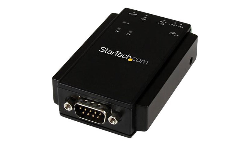 StarTech.com Serveur de périphériques à 1 port série RS232 vers IP Ethernet avec montage sur rail DIN - Convertisseur RS232 sur IP - serveur de périphérique