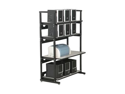 Kendall Howard Performance Plus Heavy Duty LAN Station - shelf rack - 4 shelves - white nebula