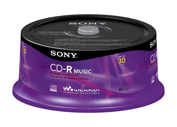 Sony CD-R Music 30CRM80RSM - CD-R x 30 - storage media