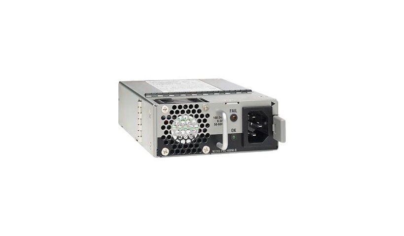 Cisco AC Power Supply with Back-to-Front Airflow - alimentation - branchement à chaud - 400 Watt