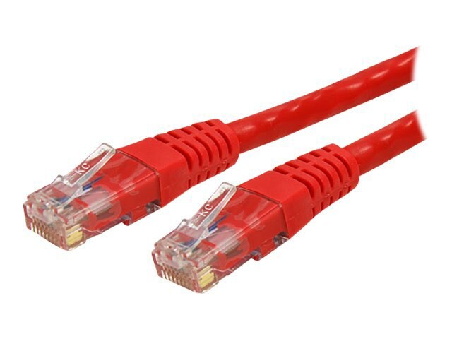 StarTech.com CAT6 Ethernet Cable 6' Red 650MHz Molded Patch Cord PoE++