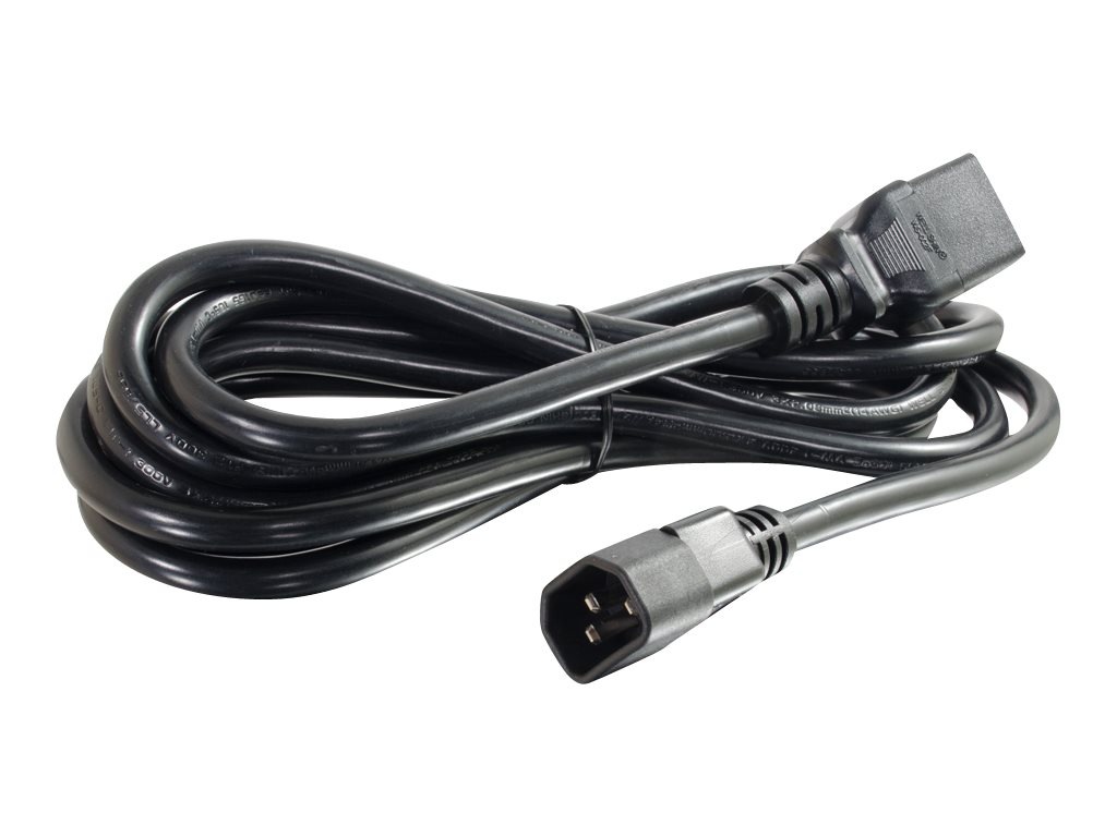 C2G 3ft 14AWG 250 Volt Power Cord (IEC C14 to IEC320 C19) - power cable - IEC 60320 C14 to IEC 60320 C19 - 3 ft