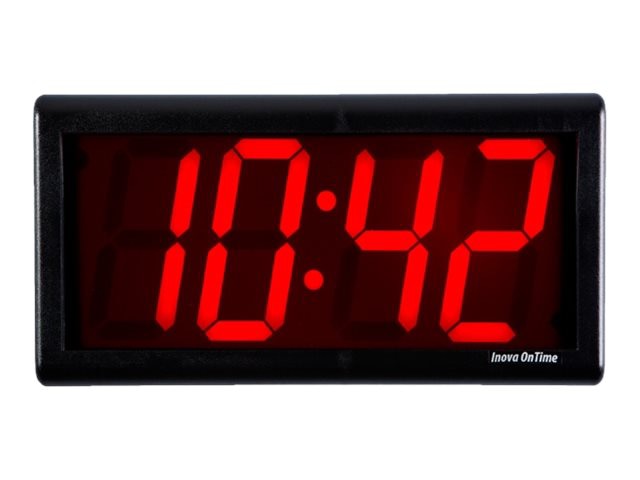 Inova OnTime ONT4BK-P - clock - electronic - wall mountable - 30,5 x 15,2 c