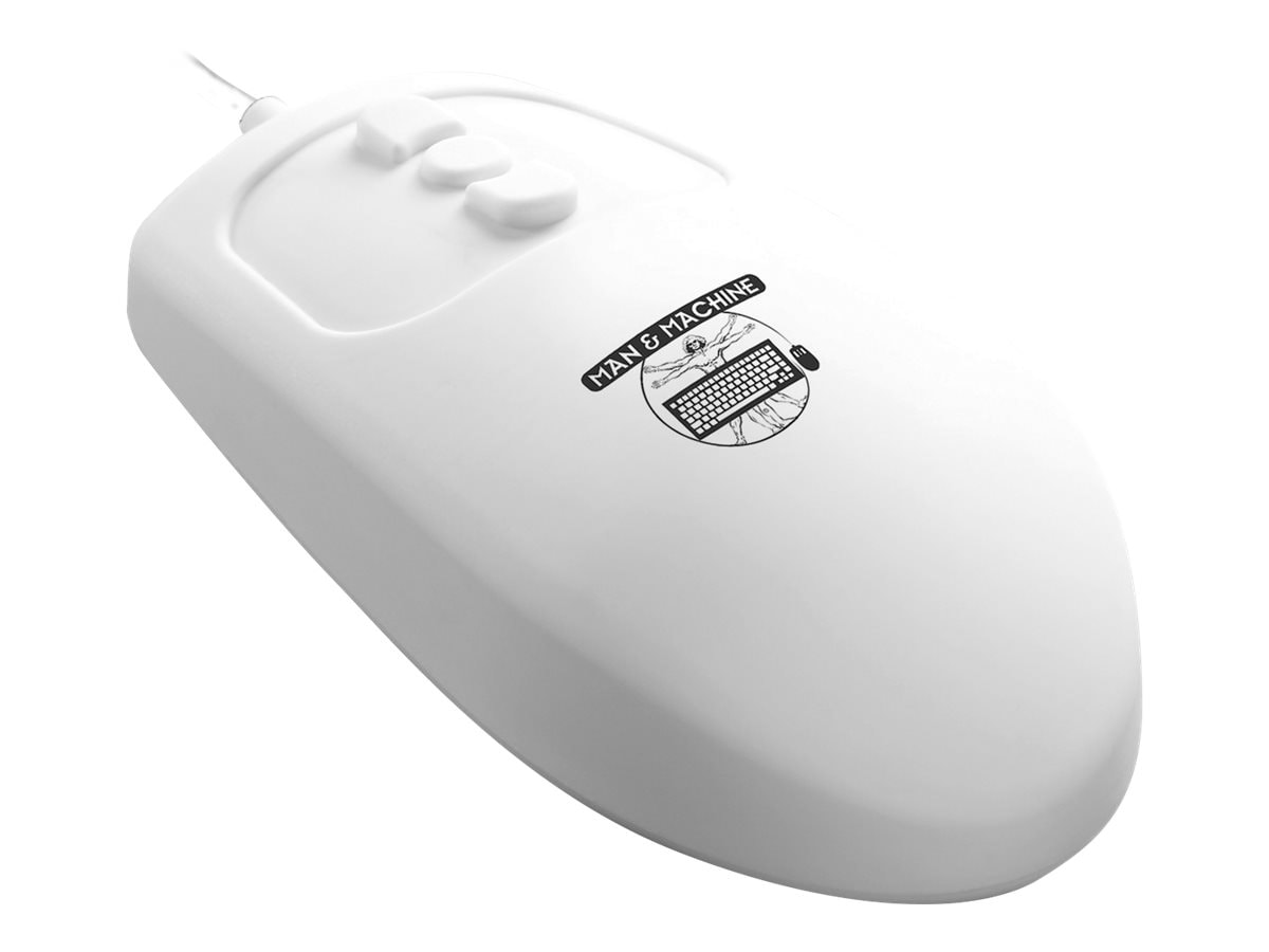 Man & Machine Mighty Mouse - mouse - USB - hygienic white