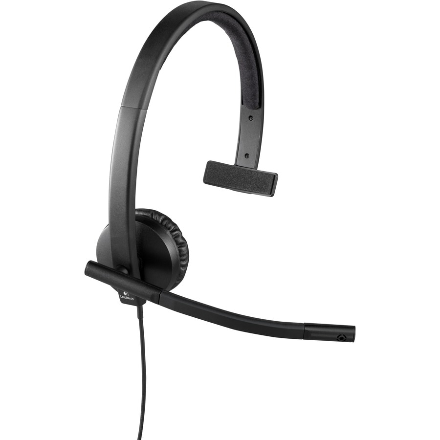 Thumbnail 2 of 11 for Logitech H570e - Mono Wired Headset - USB-A - Noise-Canceling Mic - UC Version - Black