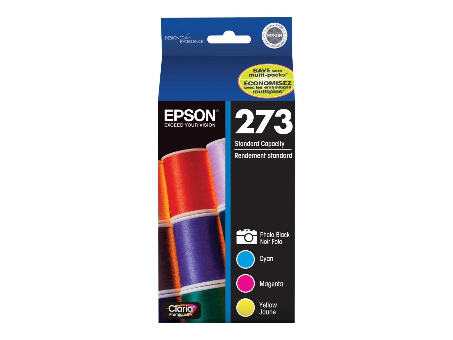 Epson 273 With Sensor - 4-pack - yellow, cyan, magenta, photo black - origi