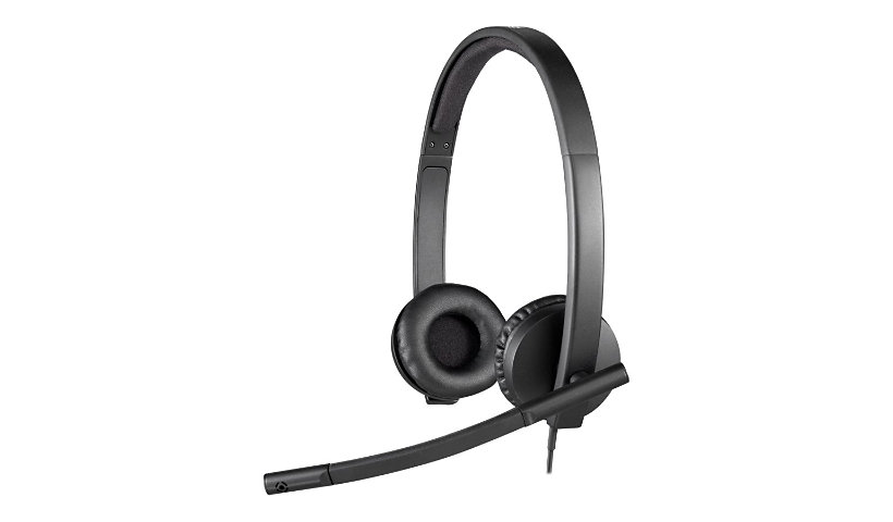 Logitech H570e Wired Stereo Headset with Noise-Cancelling Mic - Black