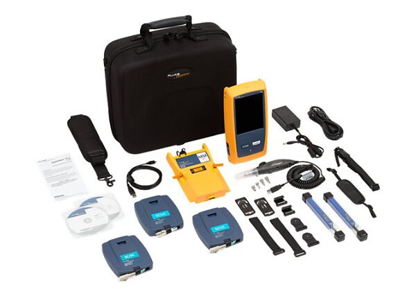 Fluke OptiFiber Pro Multimode OTDR kit with inspection kit - network tester kit