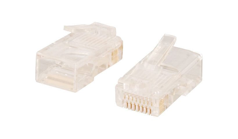 C2G Cat5e Modular Plug for Round Stranded Cables - RJ45 - Pack of 50