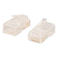 C2G Cat5e Modular Plug for Round Stranded Cables - RJ45 - Pack of 50