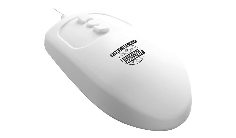 Man &amp; Machine Mighty Mouse - mouse - USB - hygienic white