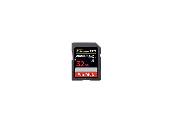 SanDisk Extreme Pro - flash memory card - 32 GB - SDHC UHS-II