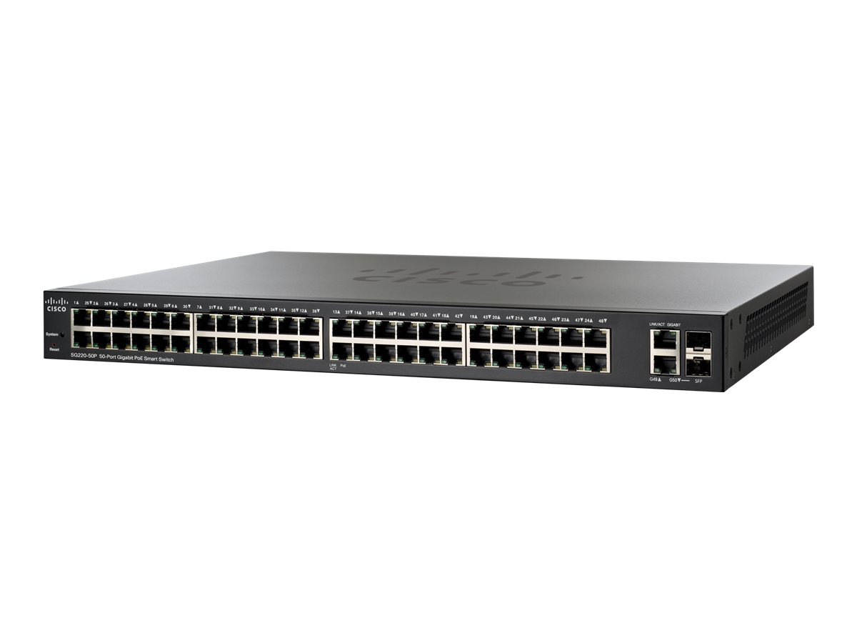 Cisco 220 Series SG220-50P - switch - 50 ports - managed - rack-mountable