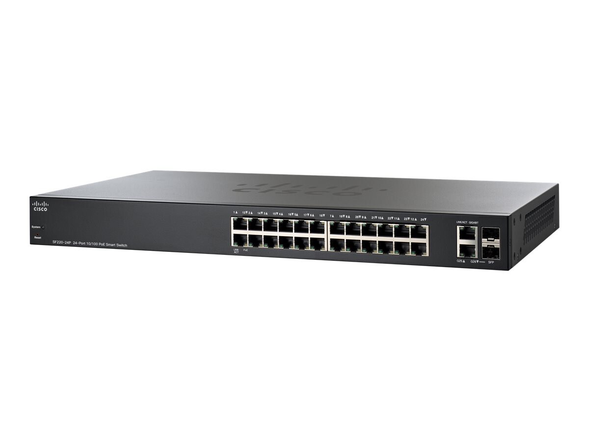 Cisco 220 Series SF220-24P - switch - 24 ports - managed - rack-mountable
