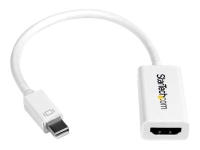 StarTech.com Mini DisplayPort to HDMI Adapter - 4K Active mDP 1.2 to HDMI Video Converter - White