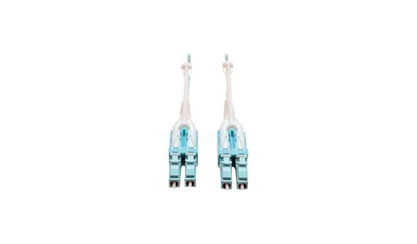 Tripp Lite 3M 10Gb 50/125 OM3 Fiber Cable Push / Pull Tabs LC/LC Aqua 10ft